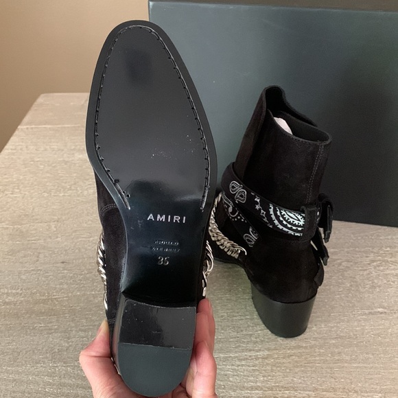AMIRI Women Bandana Buckle Boots - Picture 5 of 10